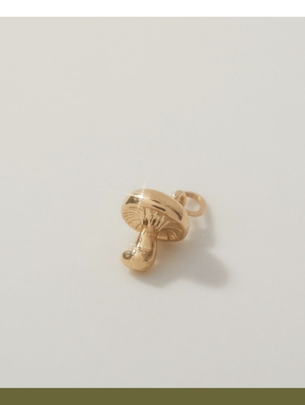Catbird Solid 14k Yellow Gold Mini Mushroom Charm Pendant